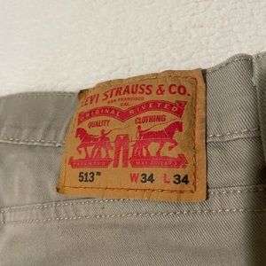 Levi's 513 Tan 34 x 34 New without tags!